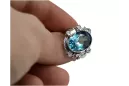 Aquamarine 925 Silver Vintage Style Ring VRC100S